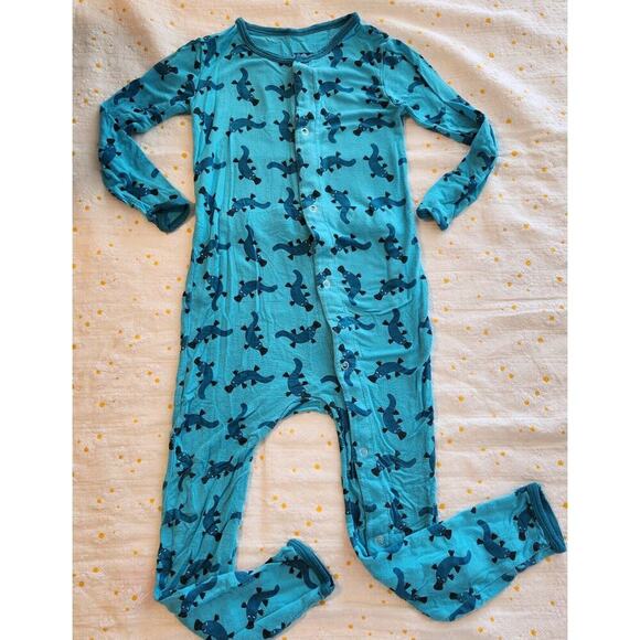 Print Fitted Coverall in Confetti PlatypusBrand: KicKee Pants 3T Unisex - Picture 1 of 3